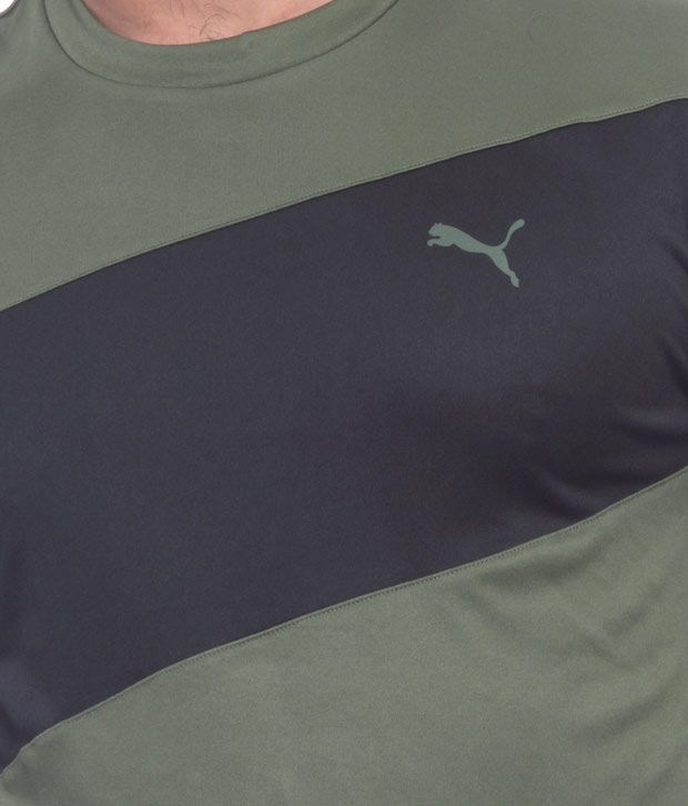 puma olive green tshirt