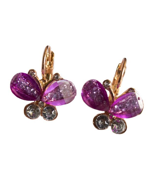 Kiosha Purple Butterfly Earrings - Buy Kiosha Purple Butterfly Earrings ...