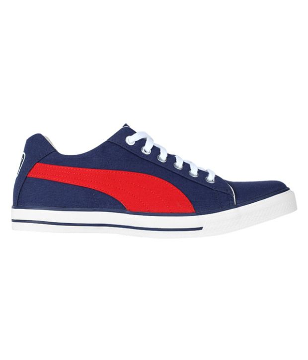 puma blue and red sneakers