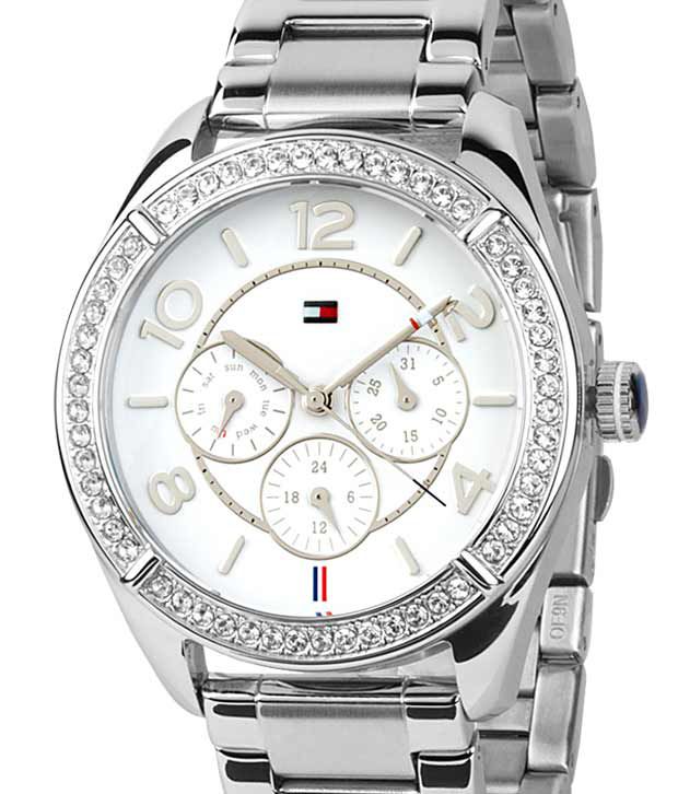 women's silver tommy hilfiger watches