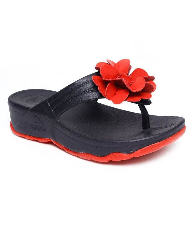 adda red slippers