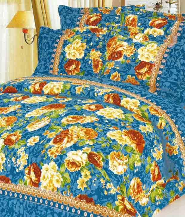 Home Candy Chic Combo Of Double Bed Sheet Set & 2 Doormats Buy Home