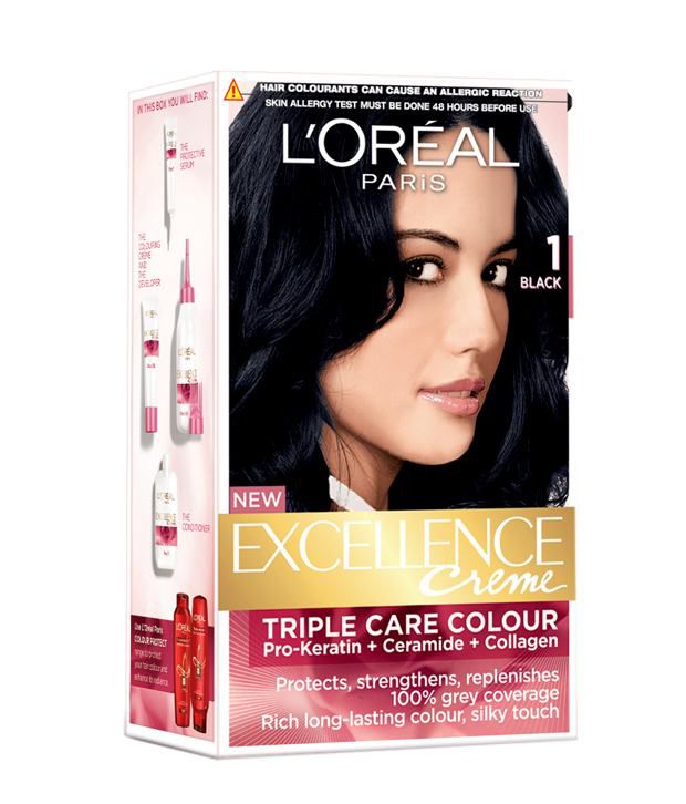 Loreal Excellence Natural Black (No.1) Hair Color 172 ml: Buy Loreal