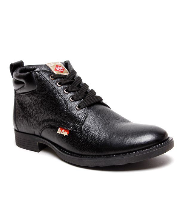 Lee Cooper Black Ankle Length Boots Price in India- Buy Lee Cooper ...