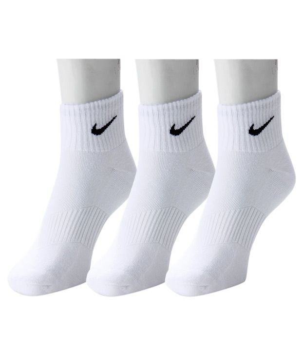 Nike White Socks - 3 Pair Pack: Buy Online at Low Price in India - Snapdeal