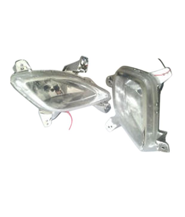 AutoKart Hyundai New EON White Fog Lamps Lights Assembly Bumper Light