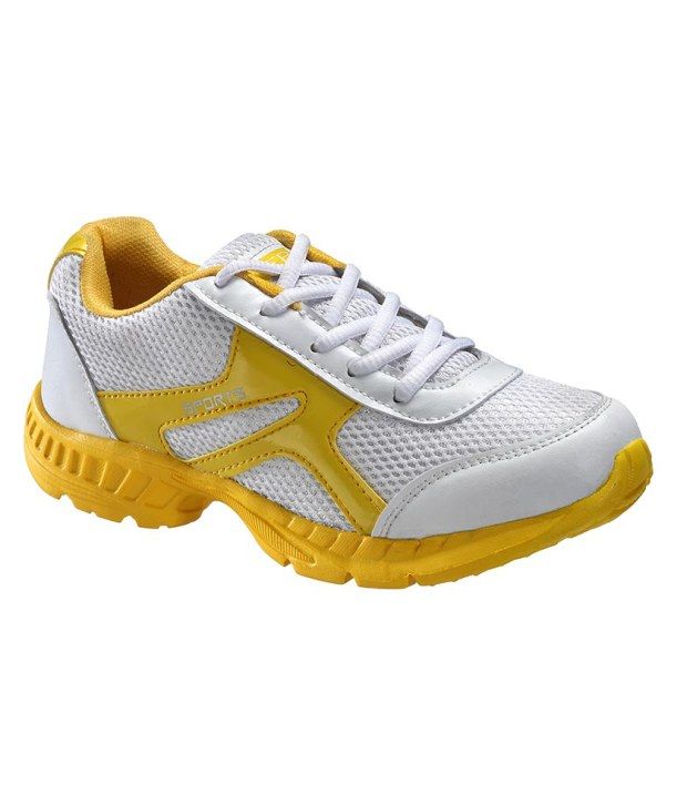 sneakers white yellow