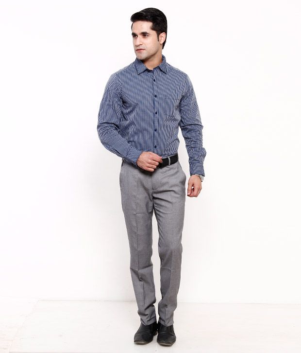 dark grey trouser combination