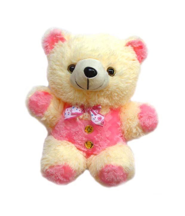     			Tickles Stuffed Soft Plush Toy Kids Birthday Teddy Pink (Pink/Cream)