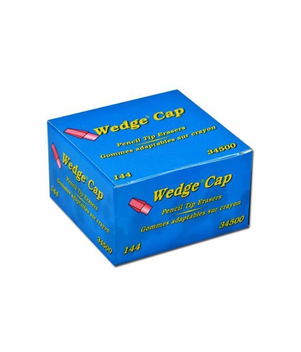 Dixon Wedge Pencil Cap Erasers Box of 144 Erasers Pink (34500) Buy