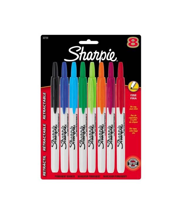 Sharpie Retractable Permanent Marker Fine Tip (Pack of 8) Buy Online
