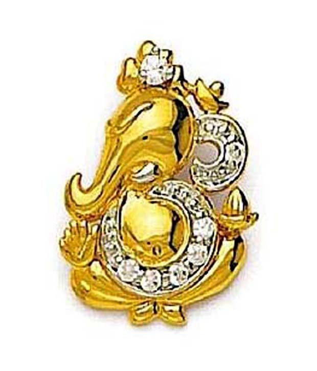 Avsar 18kt Gold Blessing Shree Ganesh Diamond Pendant: Buy Avsar 18kt 