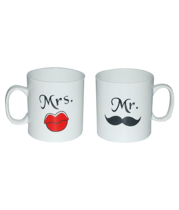 Clay Craft Mrs. & Mr. Milk Mug Set 2 Pcs Buy Online at Best Price in