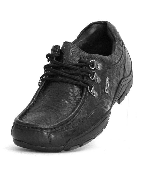 Tracer Black Leather Casual Shoes - Buy 