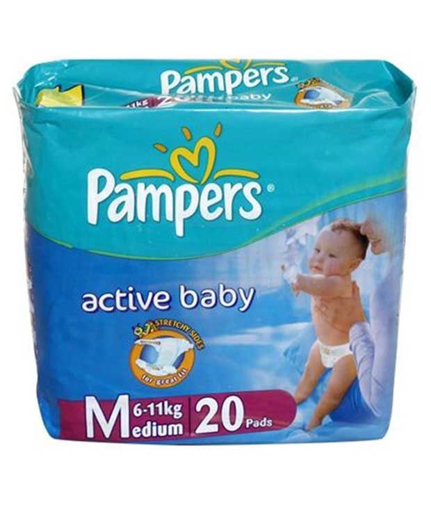 pampers active baby diapers medium