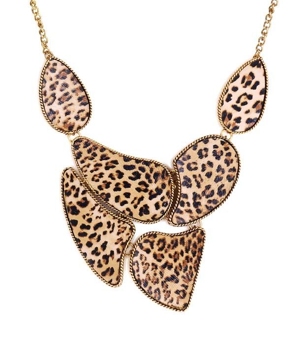 Cinderella Fashion Jewelry Asymmetrical Leopard Print Necklace - Buy ...