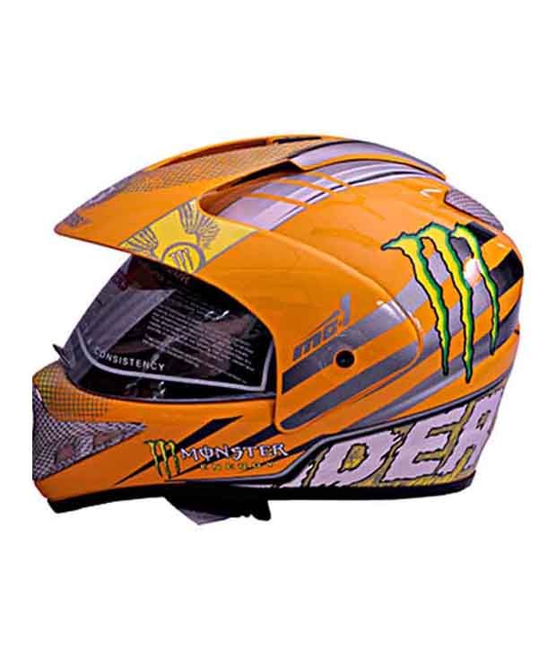 Gliders Full Face Motocross Helmet With Visor MC1 Yellow Size L
