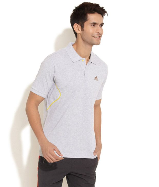 Adidas Grey Panelled Polo T Shirt - Buy Adidas Grey Panelled Polo T ...