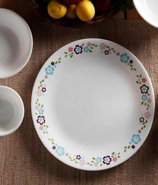 Corelle 30 Pcs Dinner Set- Florets: Buy Online at Best Price in India