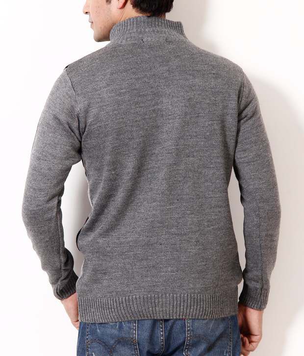 Fabtree Smart Grey Checkered Sweater - Buy Fabtree Smart Grey Checkered ...