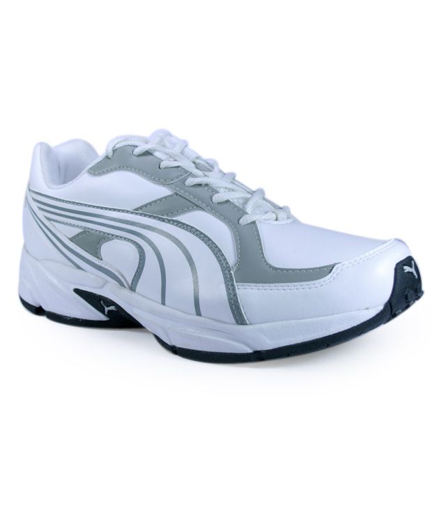 Puma Mike White & Grey Running Shoes Price in India- Buy Puma Mike ...