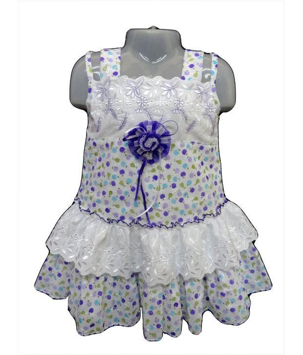 purple colour party frock