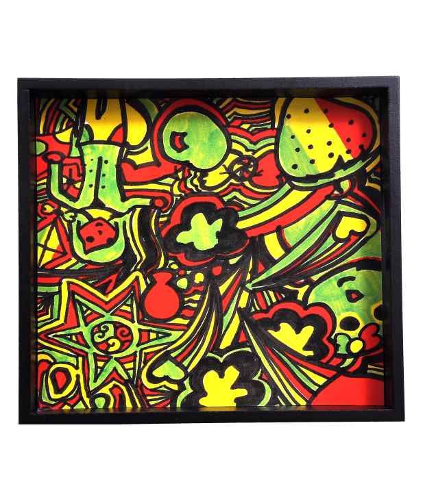 Indigo Creatives Colorful Artistic Theme Serving Tray With Carlsberg Club Glasses For Beer Mug Buy Online At Best Price In India Snapdeal