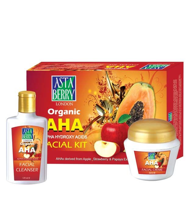 Astaberry Organic AHA Facial Kit Set Of 4 Buy Astaberry Organic AHA Facial Kit Set Of 4 at Best