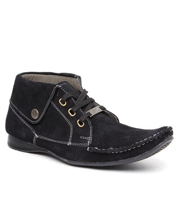 black ankle length shoes
