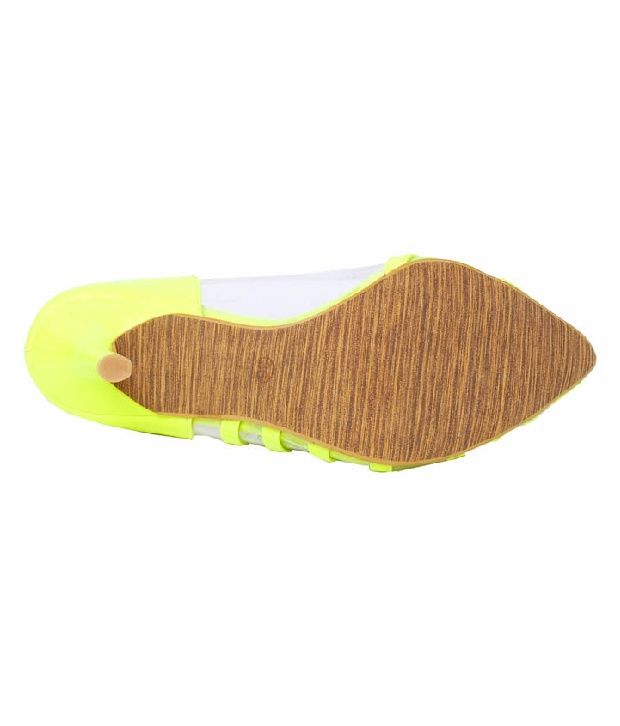 iLO Neon Yellow Pencil Heel Pumps Price in India- Buy iLO Neon Yellow ...