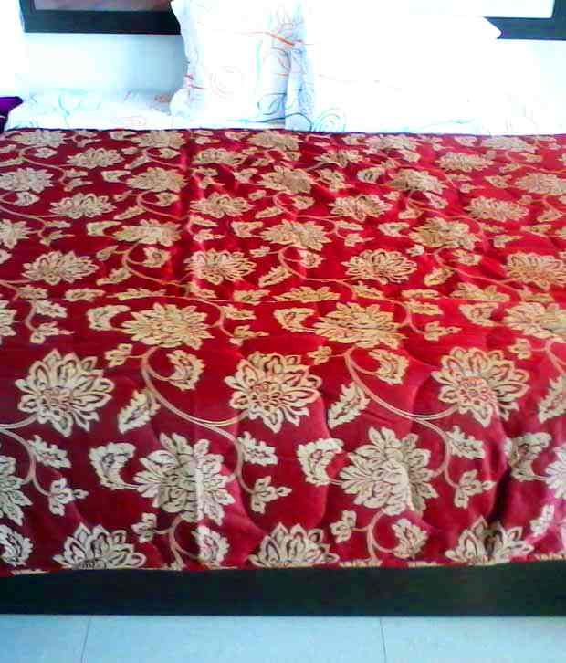 Sleepwell Maroon Floral Branch Winter Comforter Buy Sleepwell Maroon