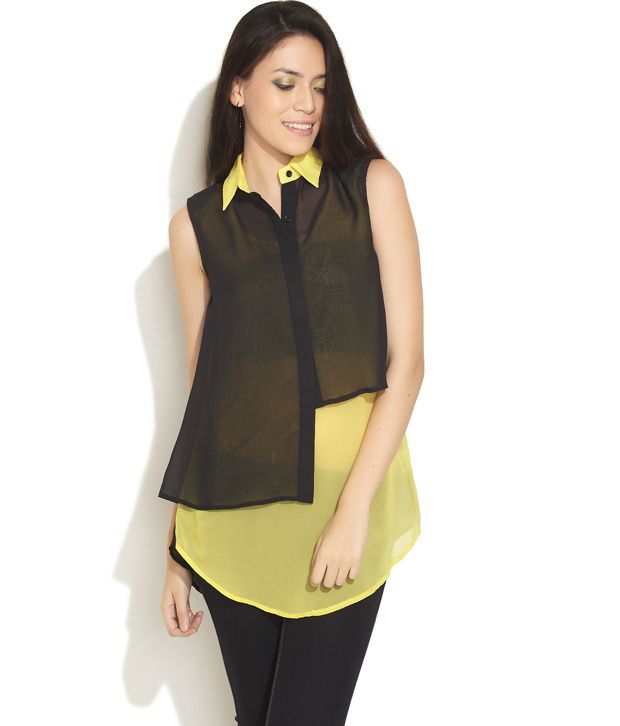 Buy Deal Jeans Yellow Poly Cotton Tops Online at Best Prices in India ...