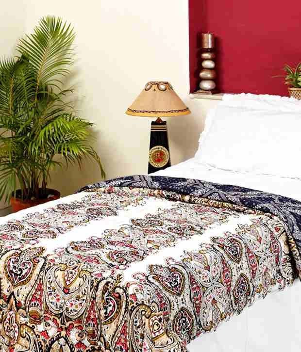Aapno Rajasthan Paisley Design Quilted Single Soft Cotton Razai Buy