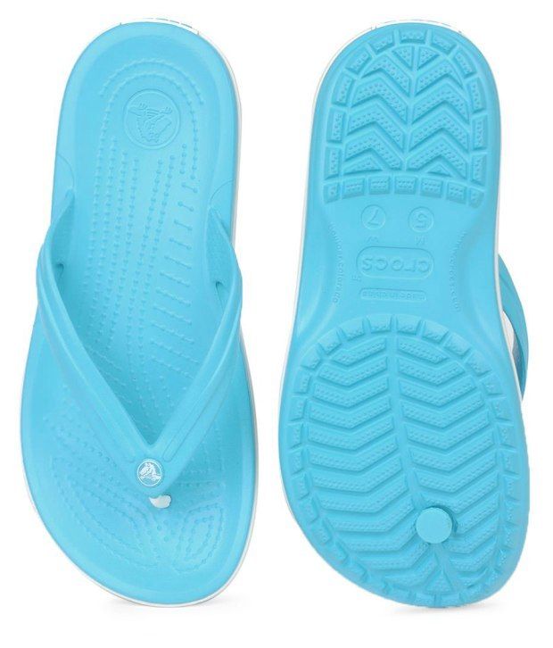 Crocs Sky Blue Flip Flops Price in India- Buy Crocs Sky Blue Flip Flops Online at Snapdeal