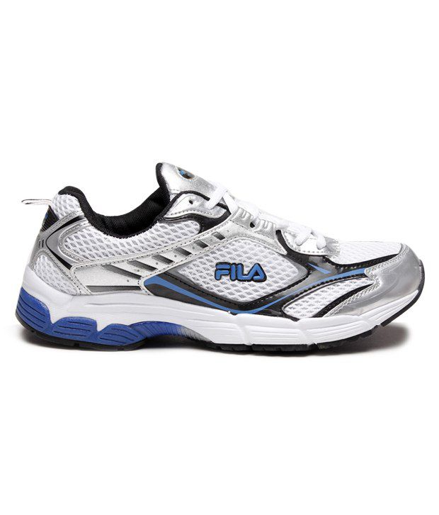 Fila White & Silver Running Shoes - Buy Fila White & Silver Running ...