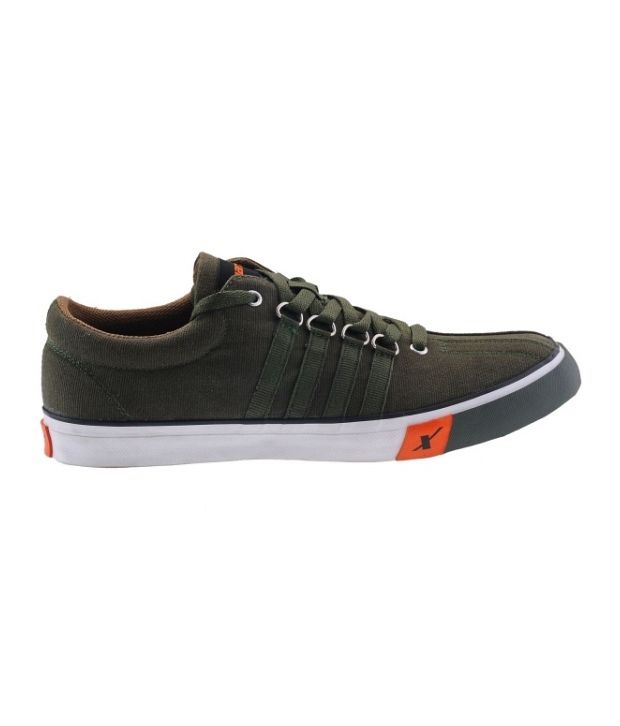 sparx olive green canvas shoes