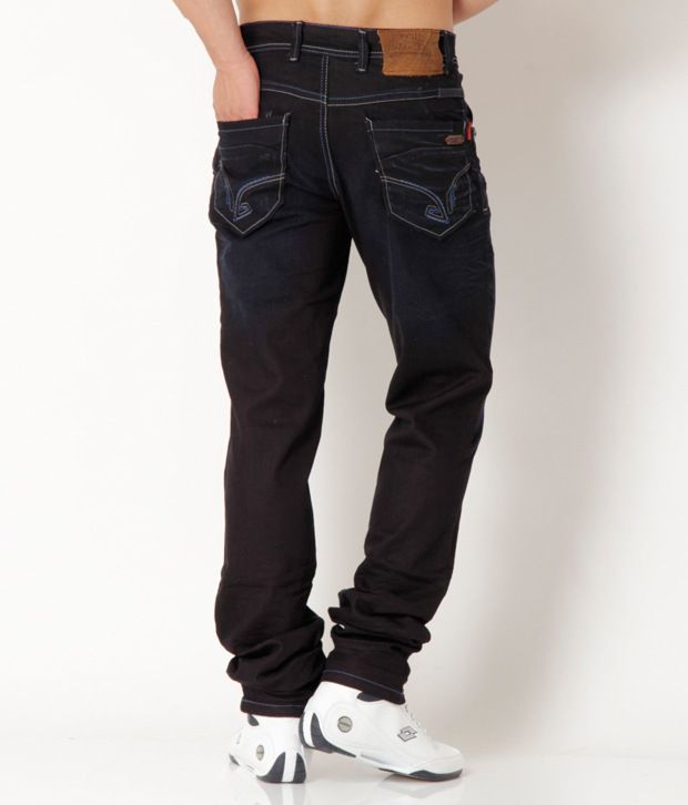 Urban Navy Deep Blue Faded Stretchable Jeans - Buy Urban Navy Deep Blue ...