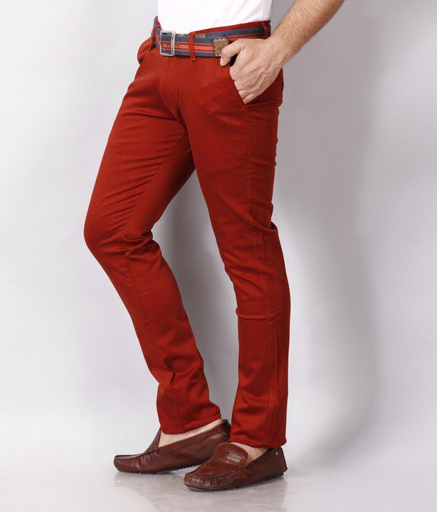 DFU Classic Red Chinos - Buy DFU Classic Red Chinos Online at Low Price ...