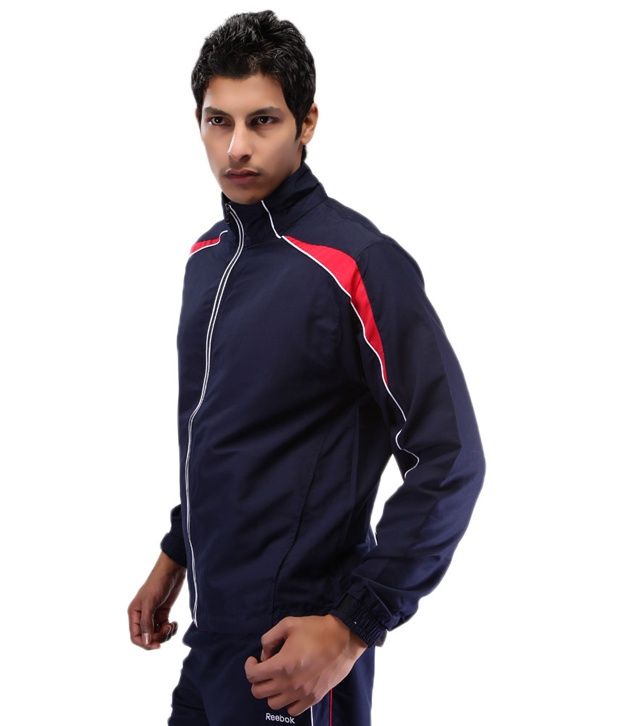 Reebok Dark Blue Men's Sports Jacket - Buy Reebok Dark Blue Men's ...