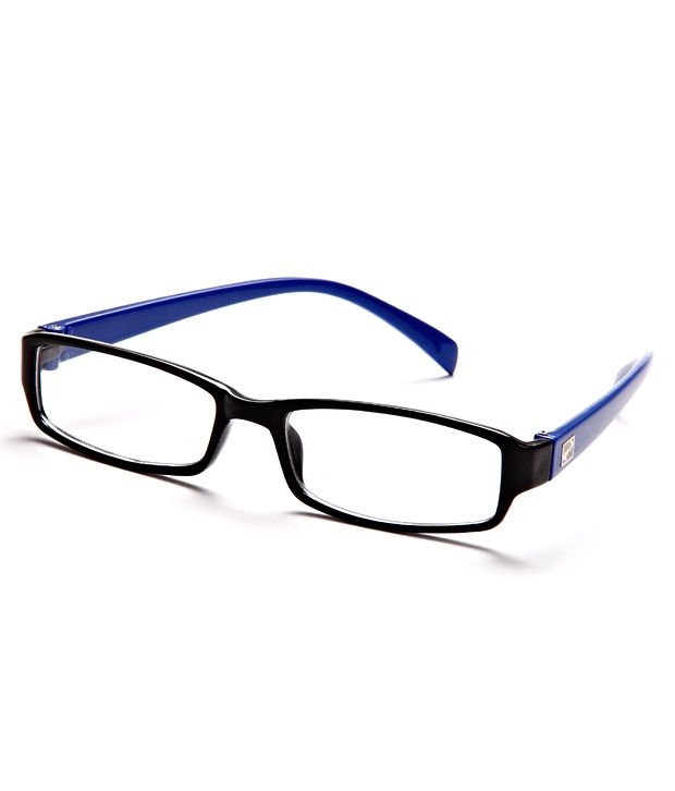 Mall4all rsb1-rsb4 Black-Aqua Blue Frame Rectangle Unisex Eyeglasses ...