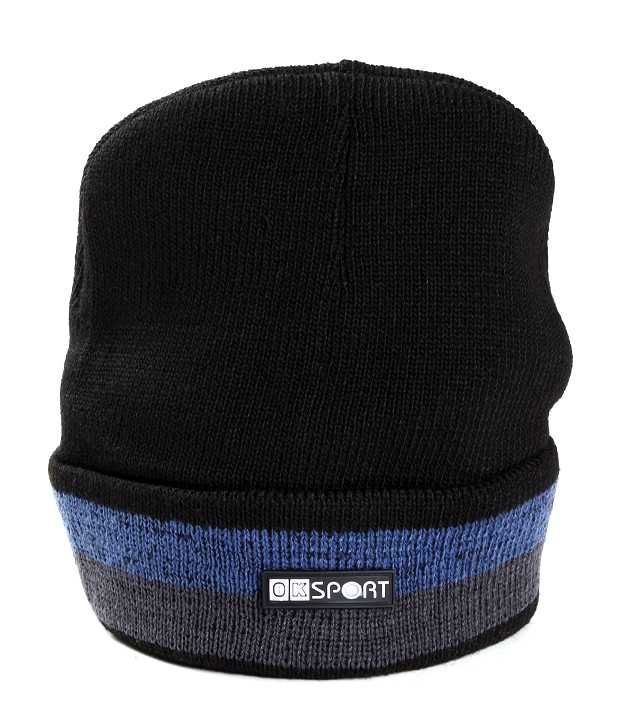     			Bizarro.in Black & Blue Woollen Cap