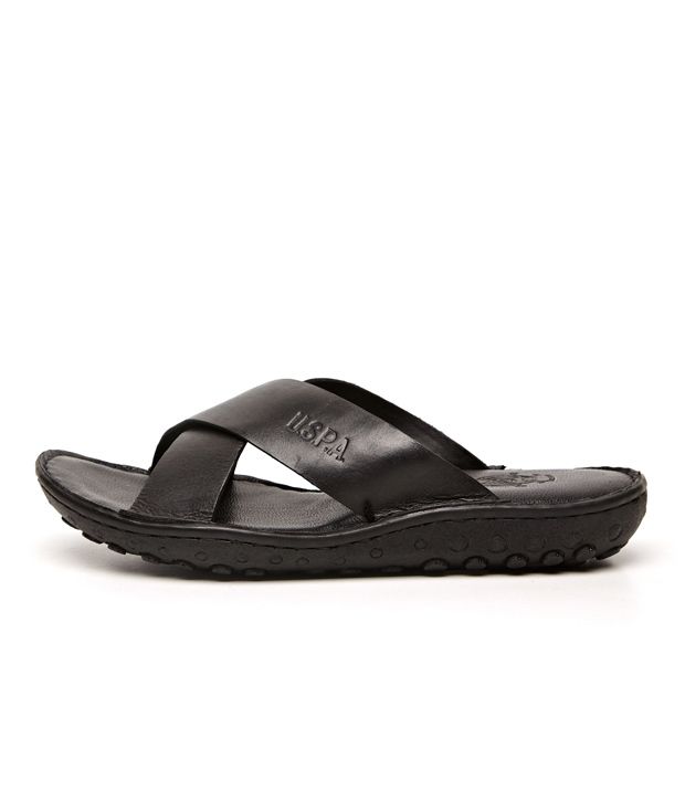 U.S. Polo Assn. Black Contemporary leather Slippers Price in India- Buy ...