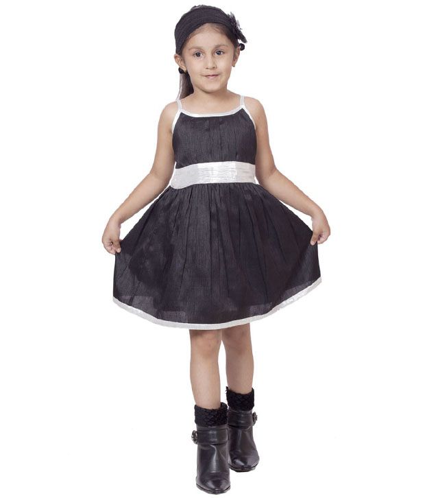 Kidzblush Black Silk Dress For Kids - Buy Kidzblush Black Silk Dress ...