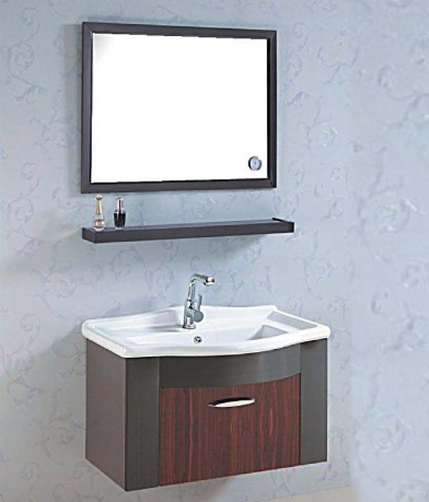 Buy Sanitop Ceramic Wash Basin and Stainless Steel,Grade 304  Bathroom Cabinets Bathroom 