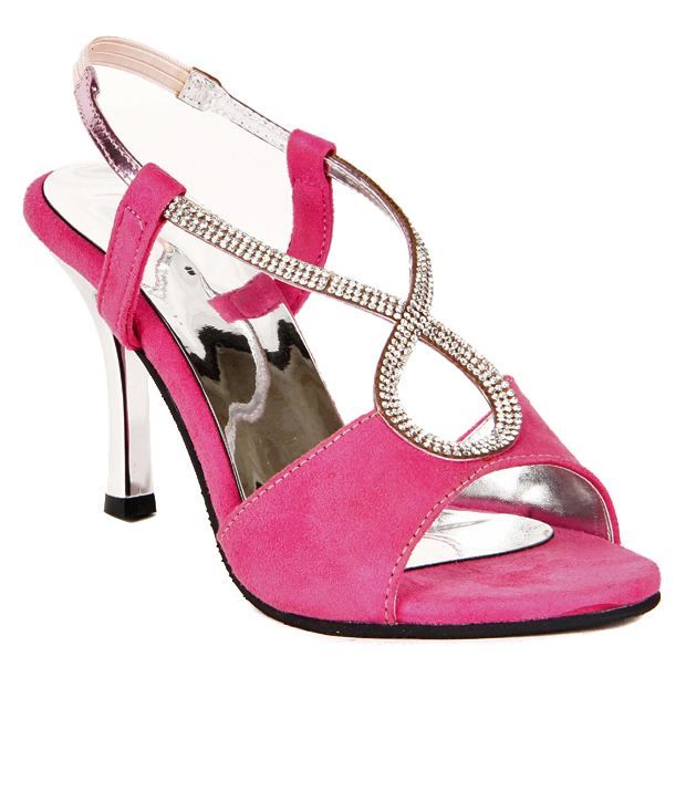 pink heel sandals womens