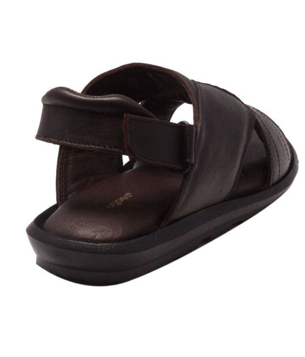 Egoss Men's Trendy Brown Leather Sandals Buy Egoss Men's Trendy Brown