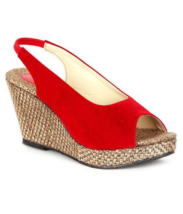 Feel It Bright Red Wedge Heel Sandals Price in India Buy Feel It
