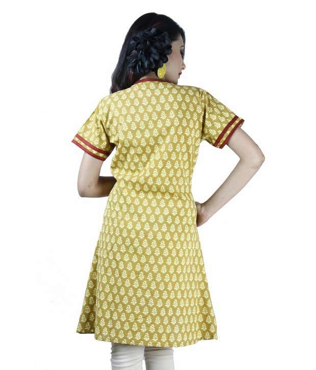 lemon colour kurti combination