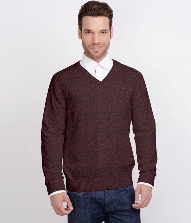ALX New York Smart Brown Sweater - Buy ALX New York Smart Brown Sweater  Online at Best Prices in India on Snapdeal