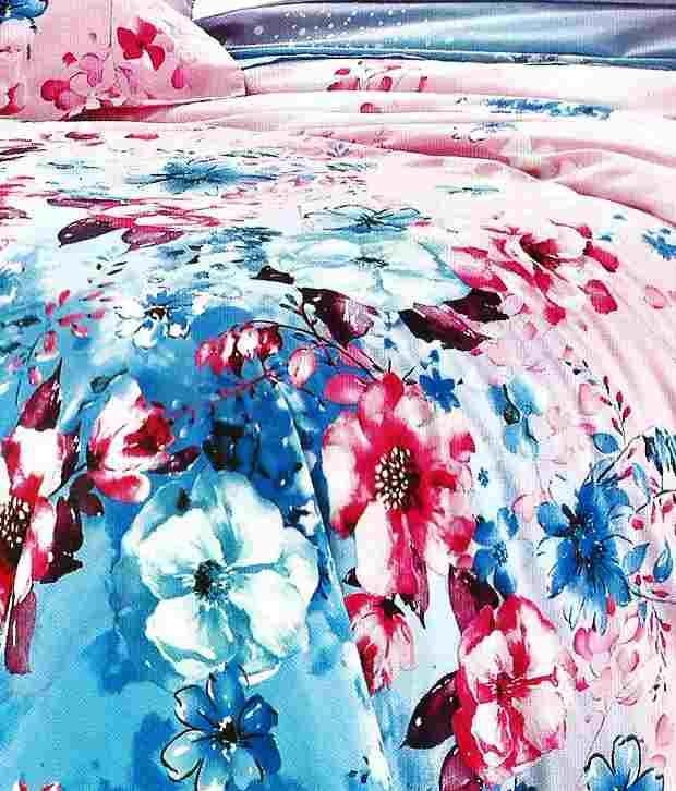 Home Candy 100% Cotton 3-D Reactive Double Bed Sheet - Buy Home Candy